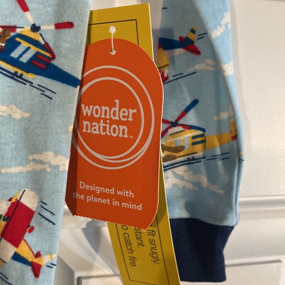 Wonder Nation airplane pajama set - Picture 5 of 8